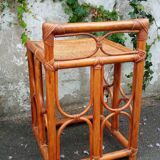 Rattan side table