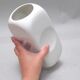 White rectangular vase Parravicini 1970s