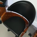 4 x '80s Italian barber chair, height adjustable