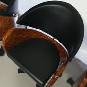 4 chaises de barbier italiennes des années 80, réglables en hauteur