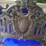 Silver metal planter or fruit bowl