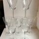 Set of 7 wine glasses, crystal water engraved 50-60s