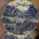 Set of 6 vintage blue Castellania deep plates.