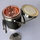 Regency leather ice bucket with tongs, Italy, circa 1970s