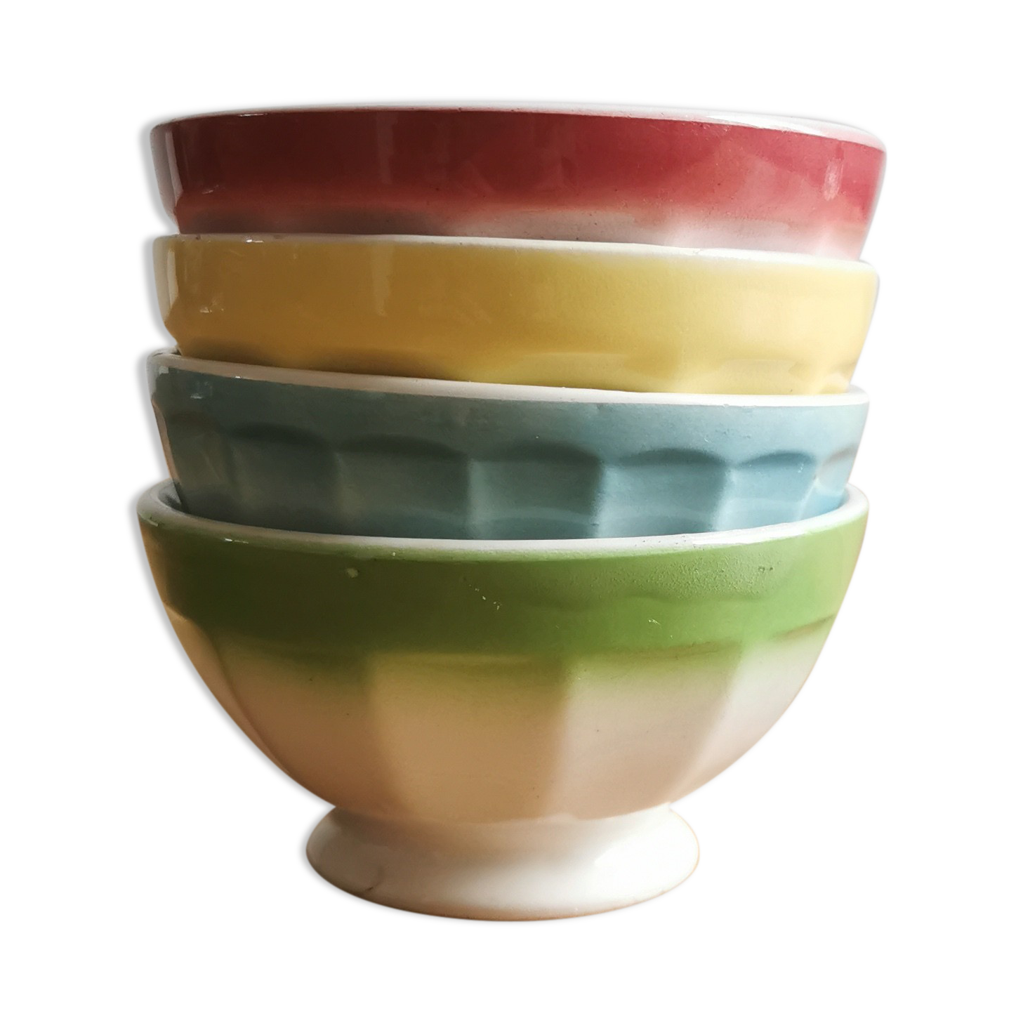 Service of 4 earthenware bowls from Badonviller