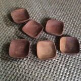 Series of 6 wooden ramekins