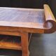 Vintage coffee table in solid wood and bamboo – 2-tier design
