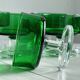 Lot de 6 coupes à dessert en verre vert émeraude