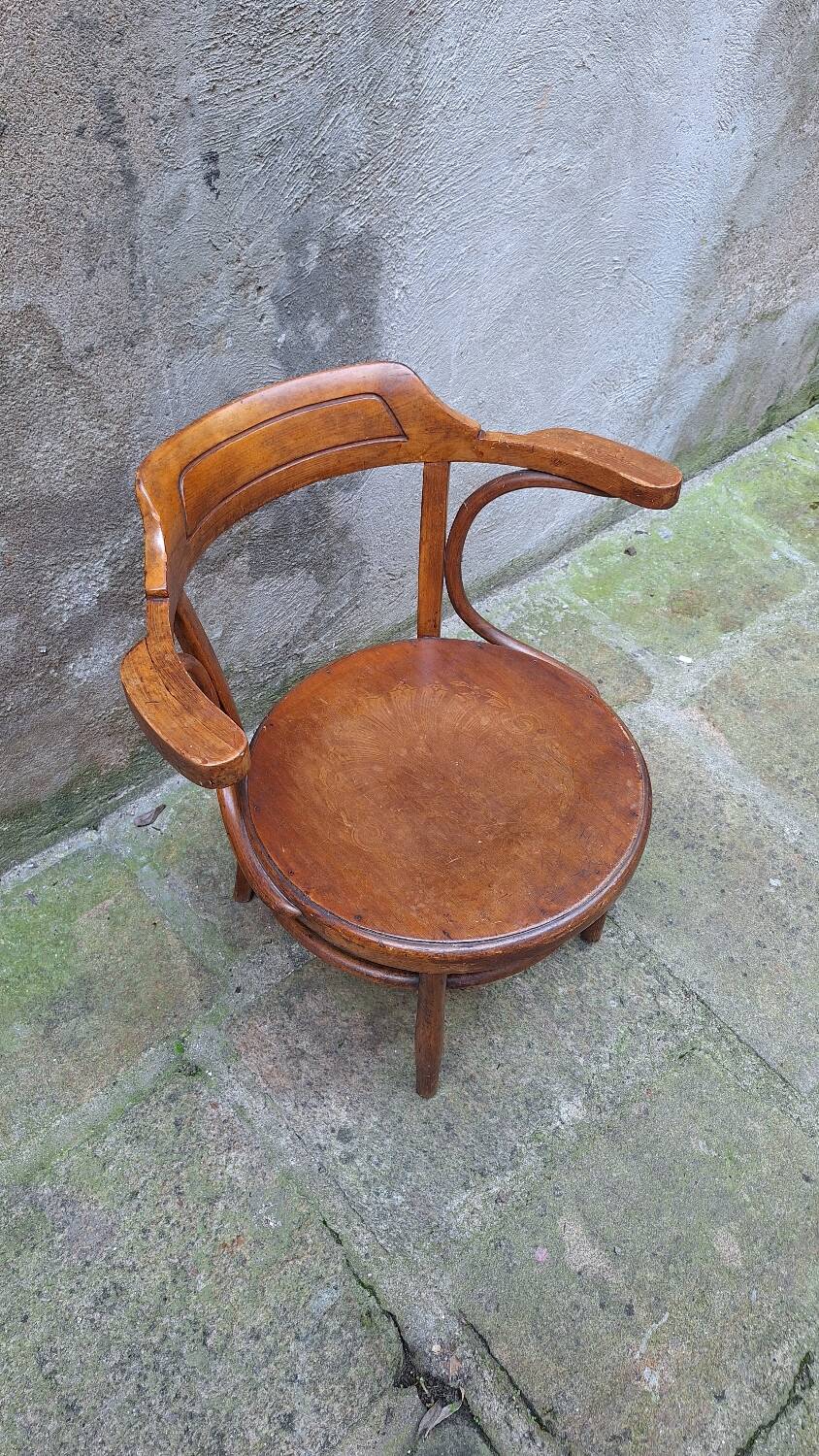 Fauteuil de nourrice en bois courbé début XXème