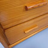Commode en pin Gautier vintage des années 70 80