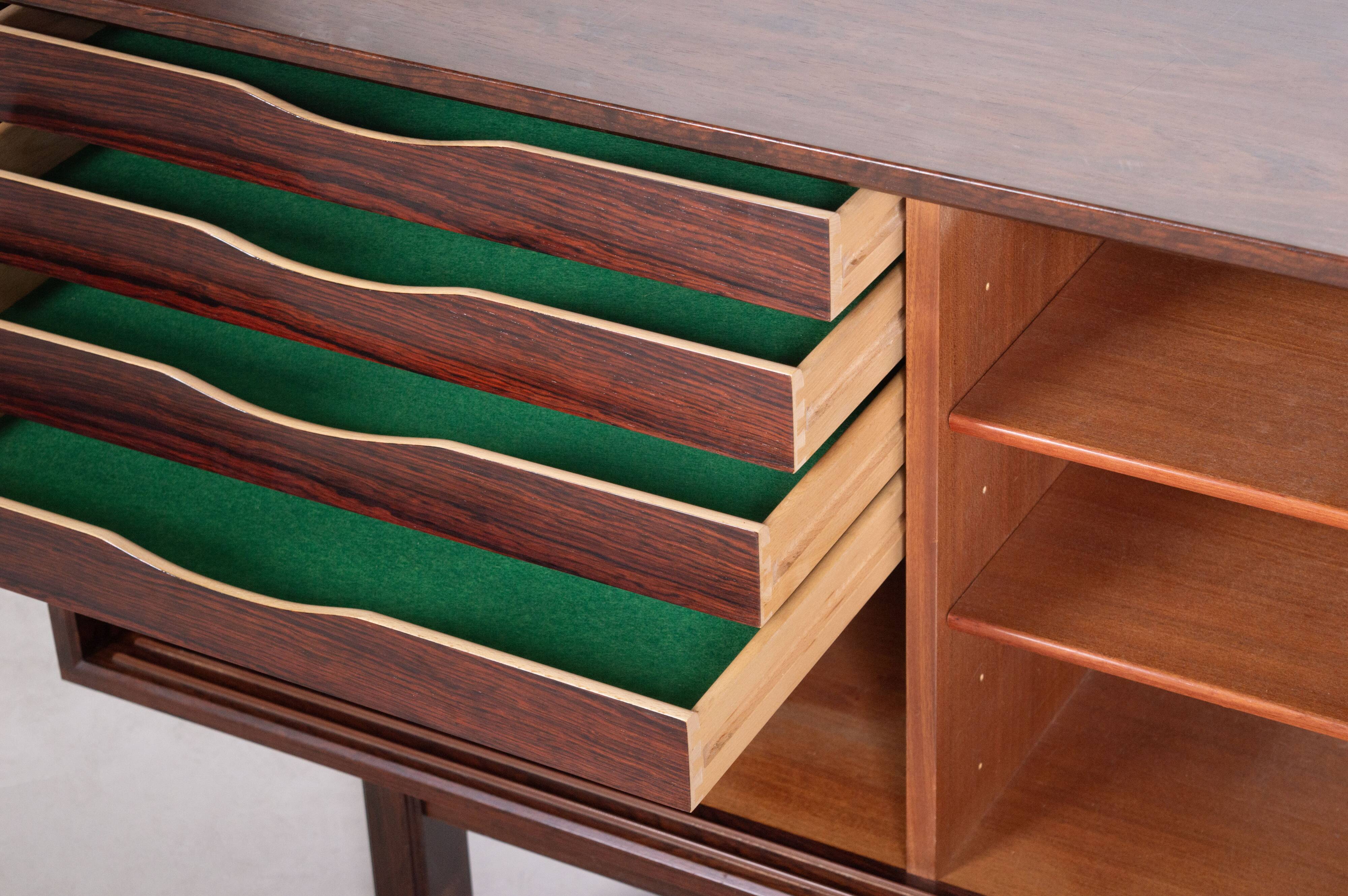 Large Scandinavian rosewood sideboard - Omann Jun - 1960