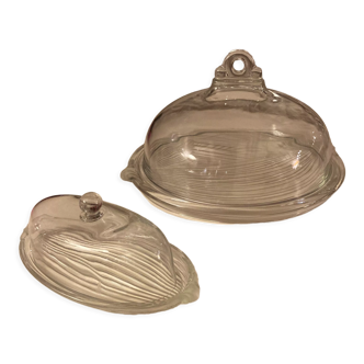 Cheese platter with bell and butter dish