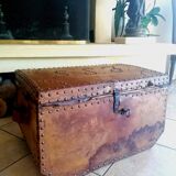 19th century leather chest