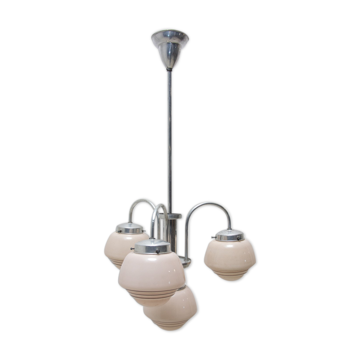 Lustre Art déco à trois bras, années 1930