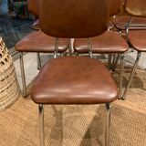 Series of 7 skai chairs