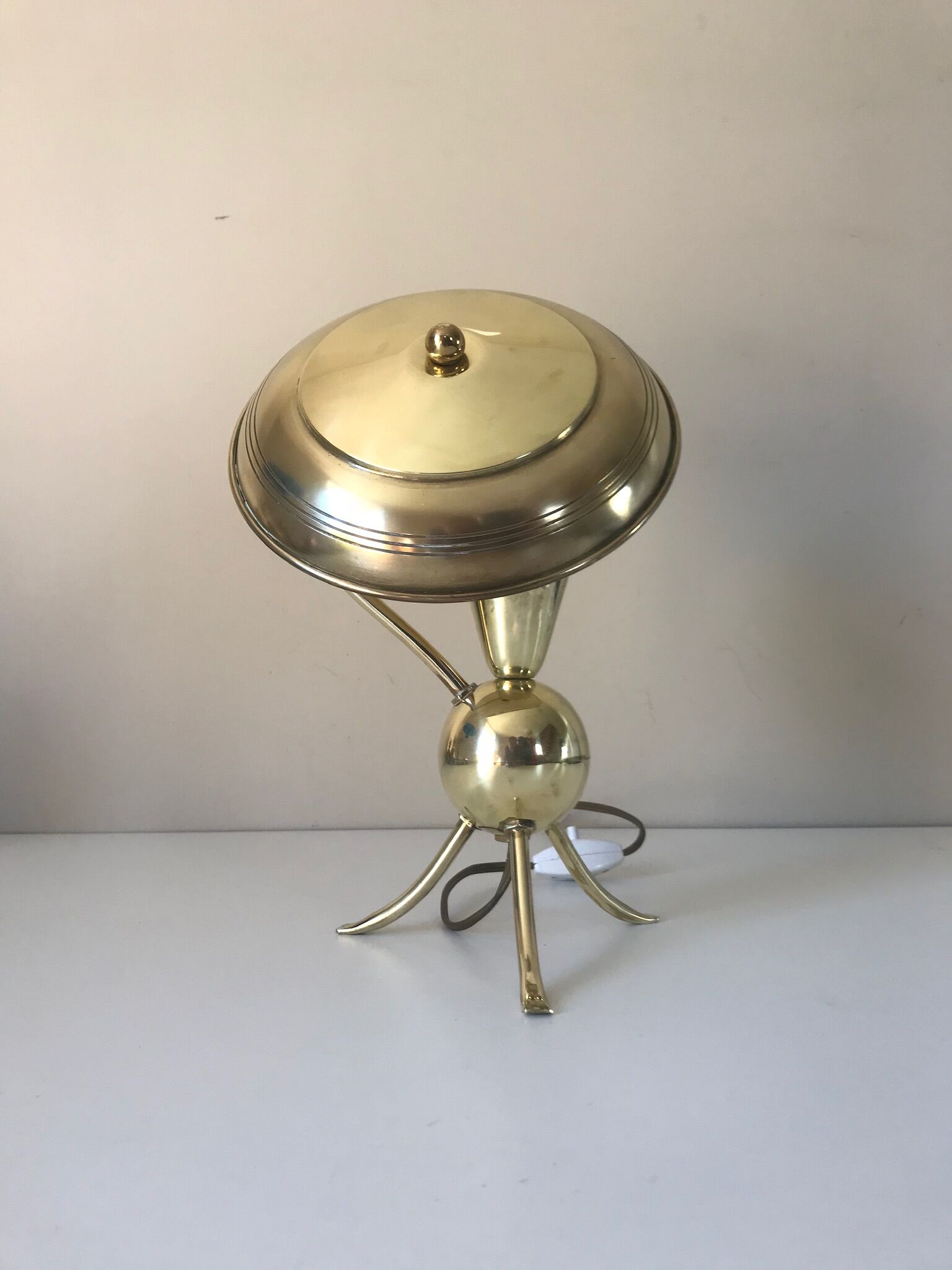 Brass tripod lamp 60's