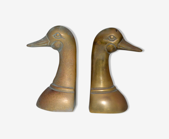 Serre-livres canard en laiton