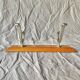 Vintage wooden wall coat rack - 2 hooks