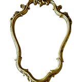 Old baroque style wall mirror with golden moldings