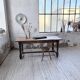Farm table with turned legs, made of pine and birch, 180cm.