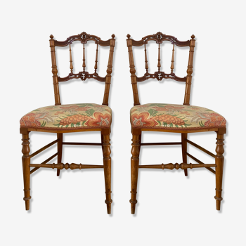 Lot de 2 chaises retour d'Indochine