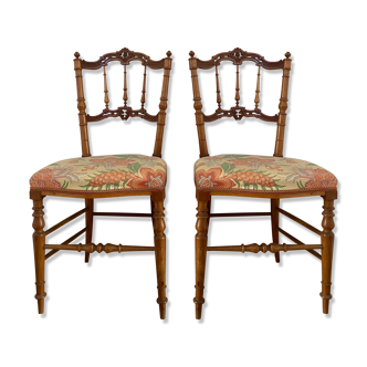 Lot of 2 chairs back from Indochina