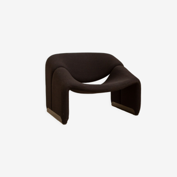 Groovy F598 armchair black by Pierre Paulin for Artifort 70's