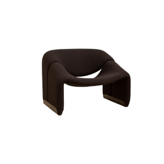 Groovy F598 armchair black by Pierre Paulin for Artifort 70's