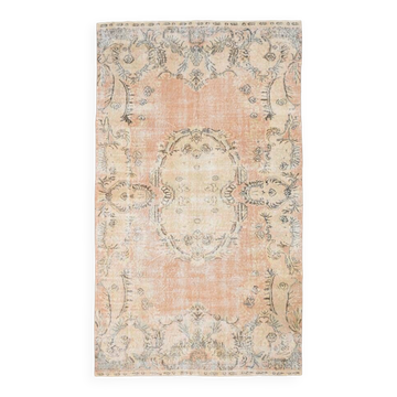 5x9 Red Soft Color Pastel Classic Turkish Area Rug, 161x271Cm SK 4879