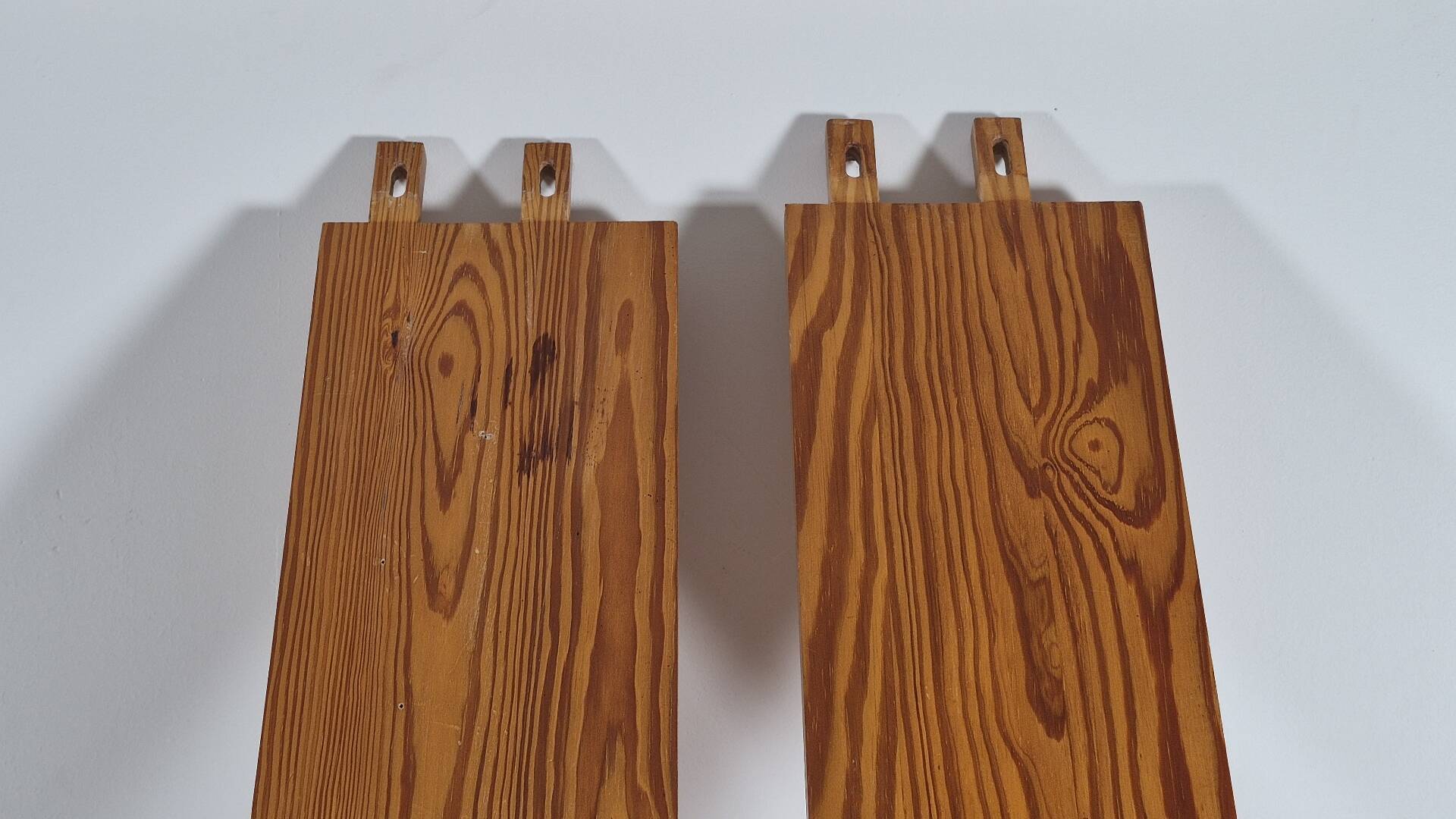Vintage mid century brutalist pinecwall shelf