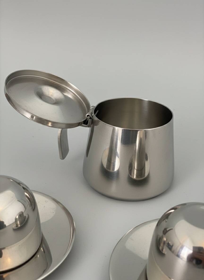 Service à café vintage inox 18/10 imco design italien