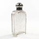 Art Deco hip flask, crystal, France, 1930s