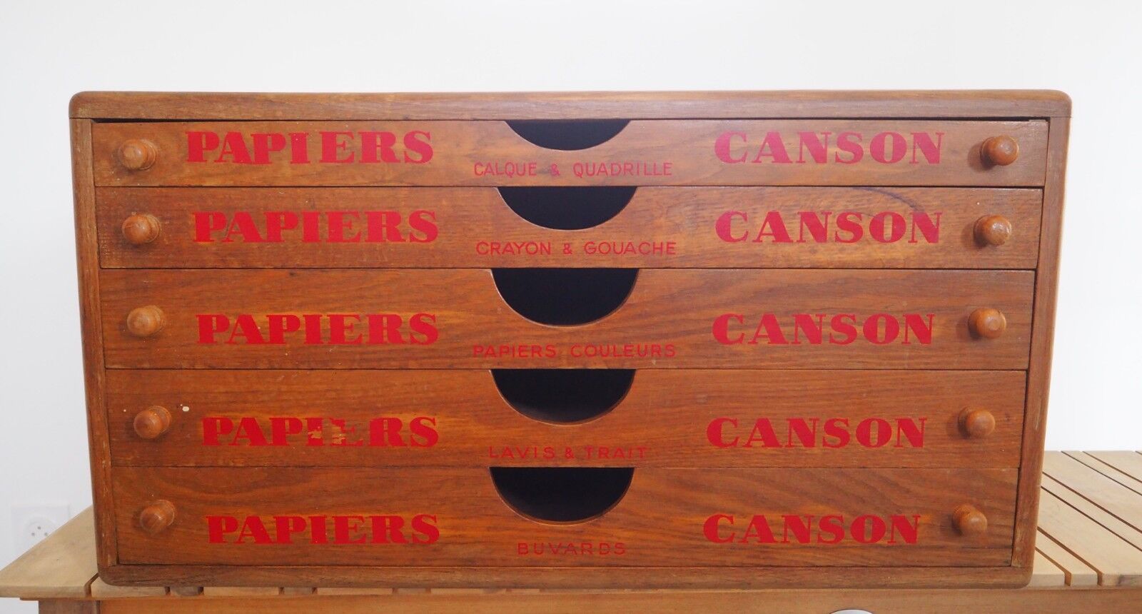 Canson vintage paper storage cabinet