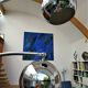 Floor lamp Chromed thrush three branches very 70s by Goffredo Reggiani