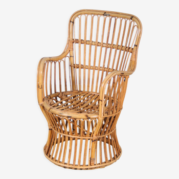 1950s rattan armchair from the Netherlands