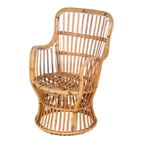 1950s rattan armchair from the Netherlands