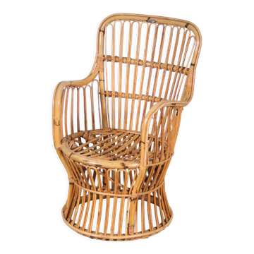 1950s rattan armchair from the Netherlands