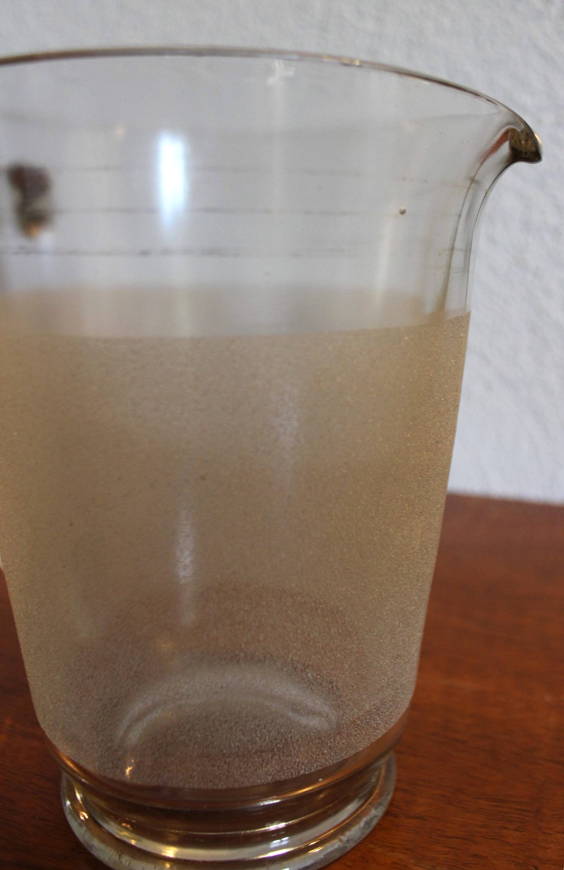 Set of 12 vintage 1950s granita glasses and pitcher