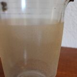 Set of 12 vintage 1950s granita glasses and pitcher