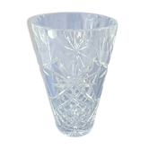 Vase conique en cristal taillé
