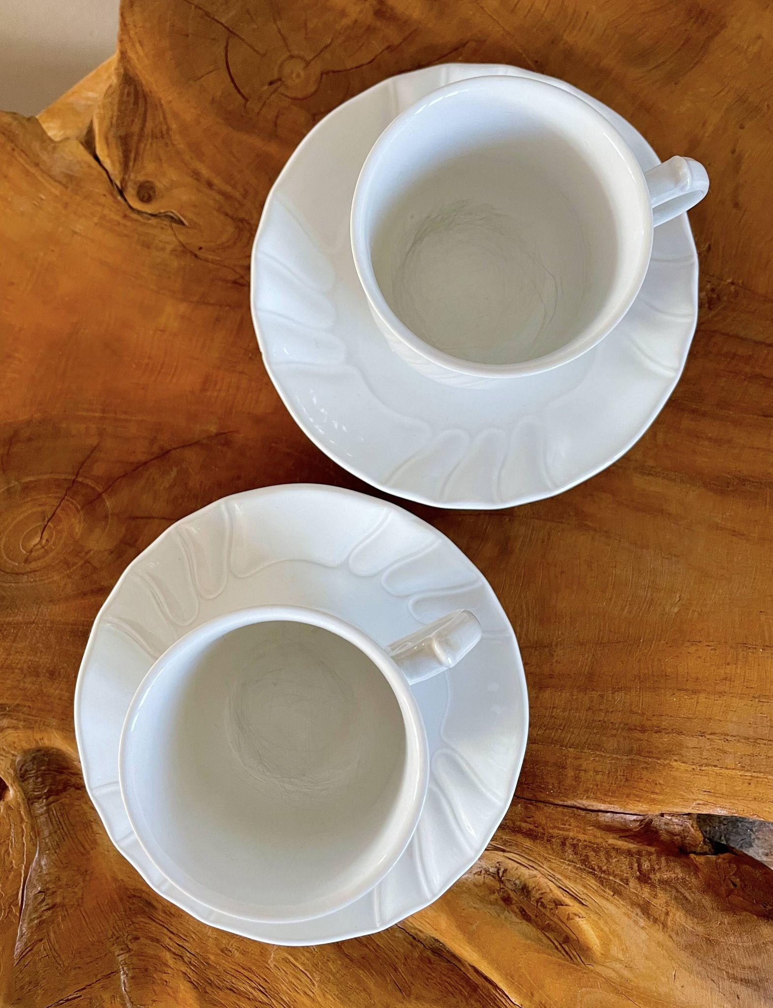 Villeroy & boch espresso or coffee cups with saucers, diamant series from the 1980s