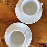 Villeroy & boch espresso or coffee cups with saucers, diamant series from the 1980s