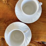 Villeroy & boch espresso or coffee cups with saucers, diamant series from the 1980s