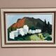 Huile sur toile originale suédoise – « Village de montagne » par Stig Wernheden – Vintage et encadrée – 48 × 70 cm (18,9" × 27,6")
