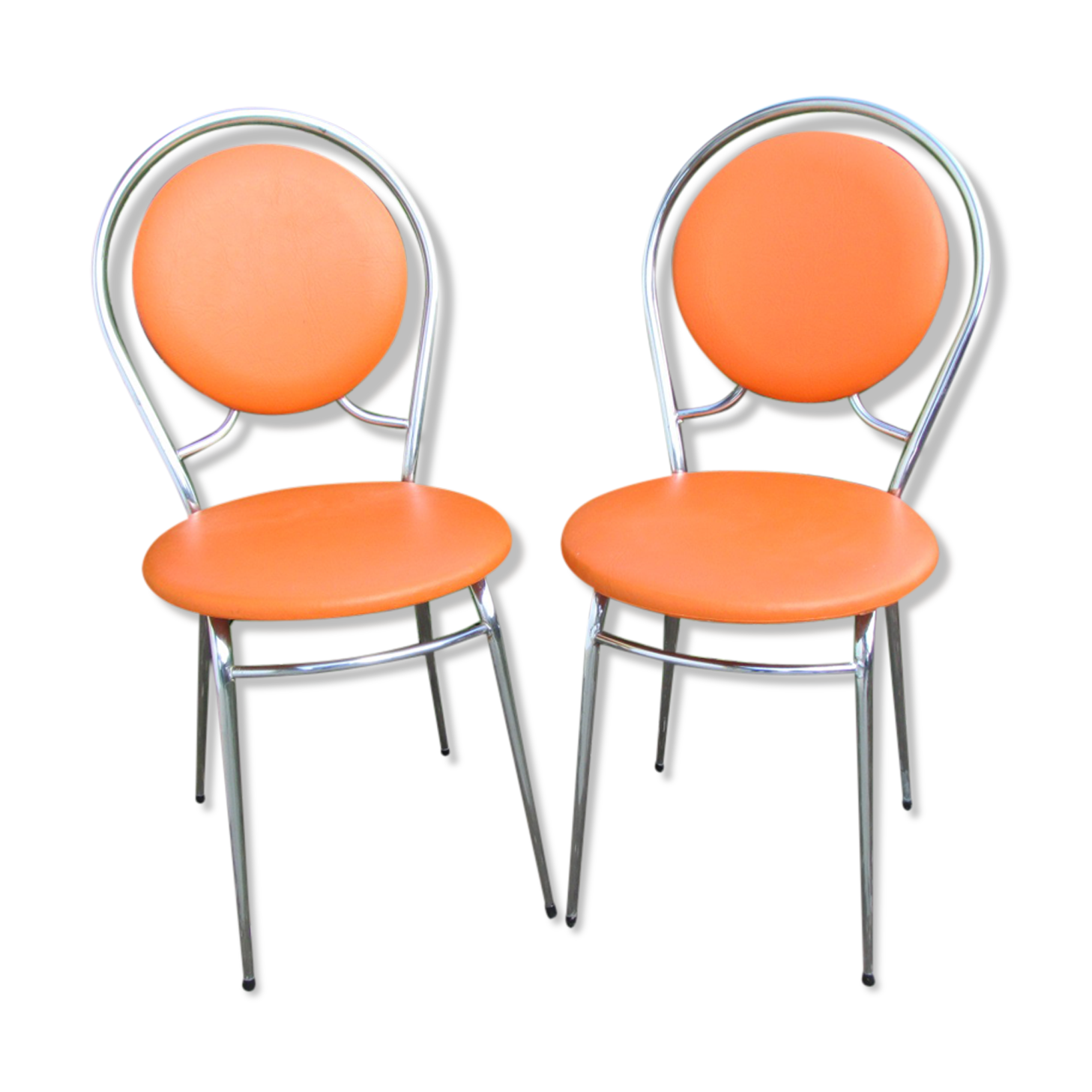 Pair of orange vintage chairs