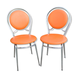 Pair of orange vintage chairs