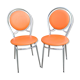Paire de chaises vintages oranges