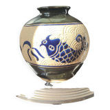 Vintage lamp base "Dong Tam" Ceramic from Vietnam