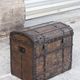 Chest or travel trunk in wood and wrought iron, 18th century