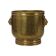 Large Hammered Brass Jardinière/Planter with Lion Heads